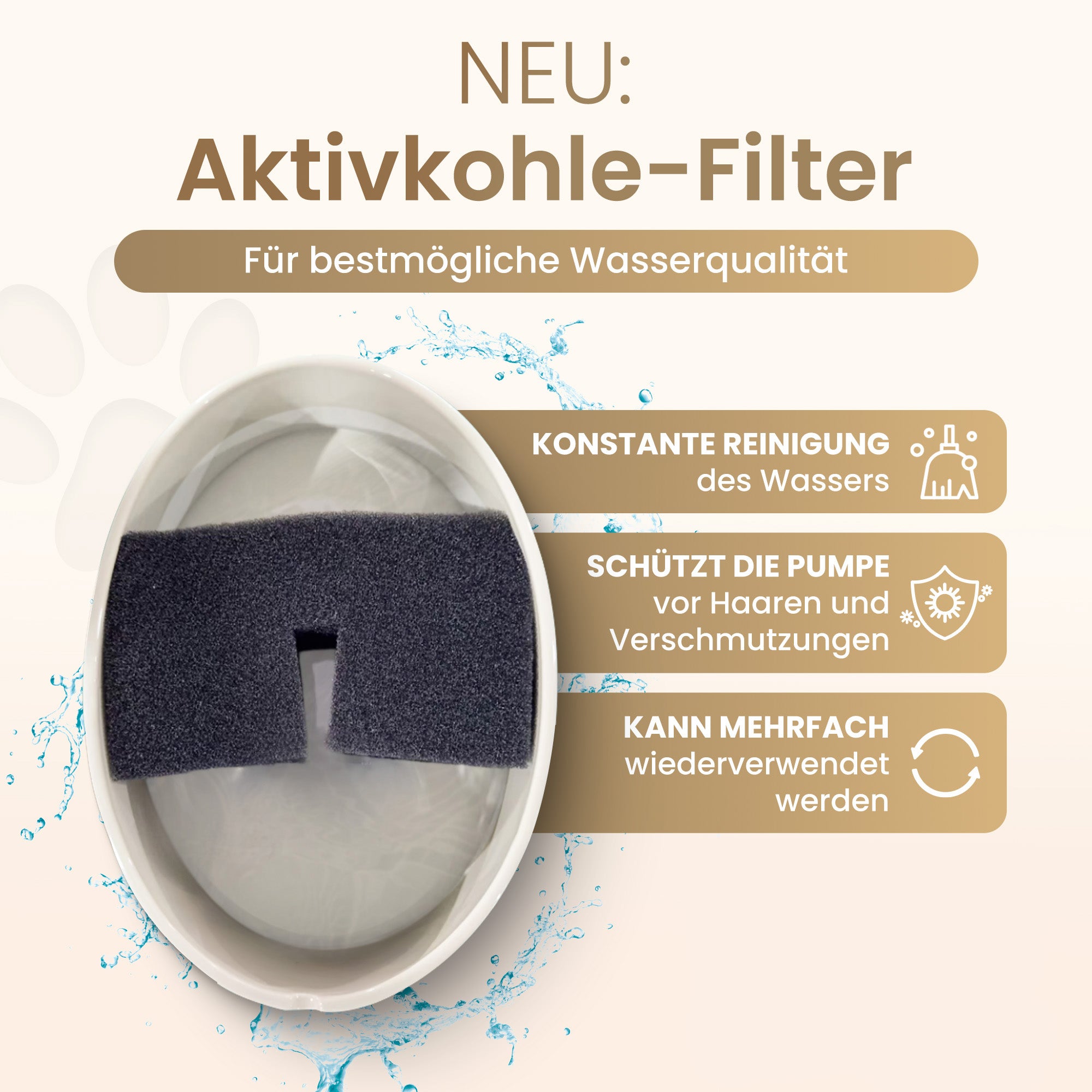 Cat Fountain Ceramic LUXE (Sahara)