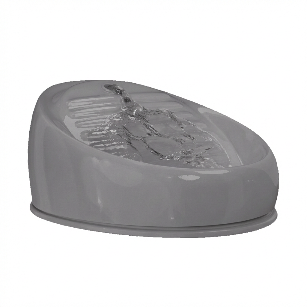 Cat Fountain Ceramic (Gray)