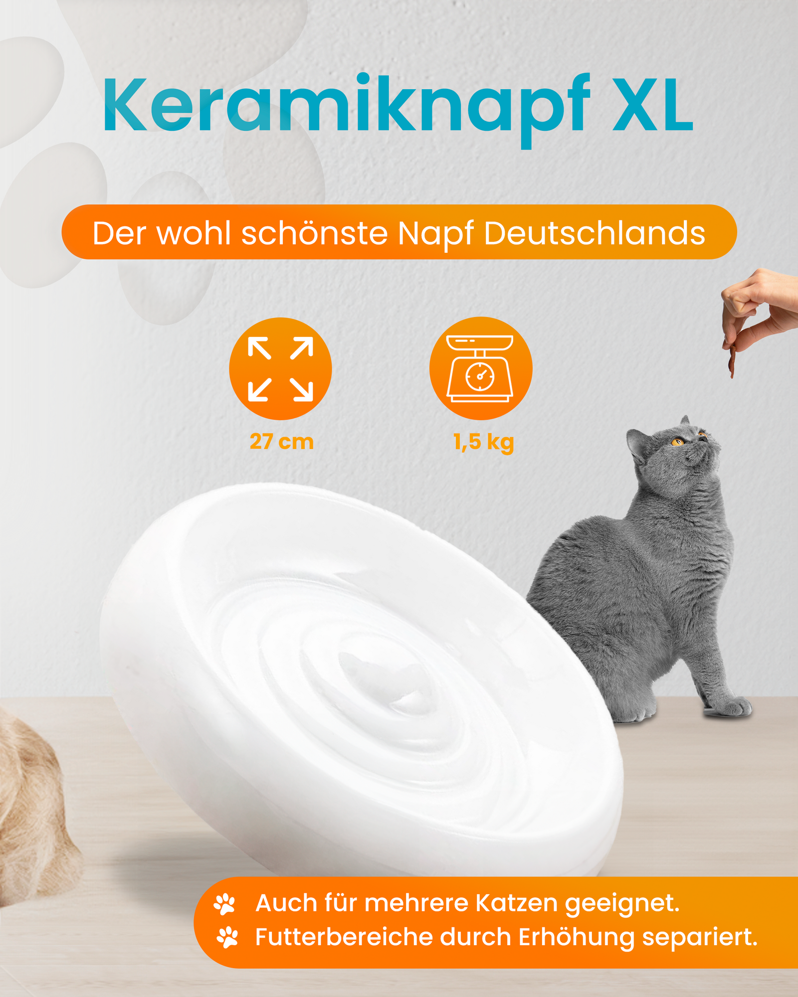 Katzennapf Keramik Premium-Qualität