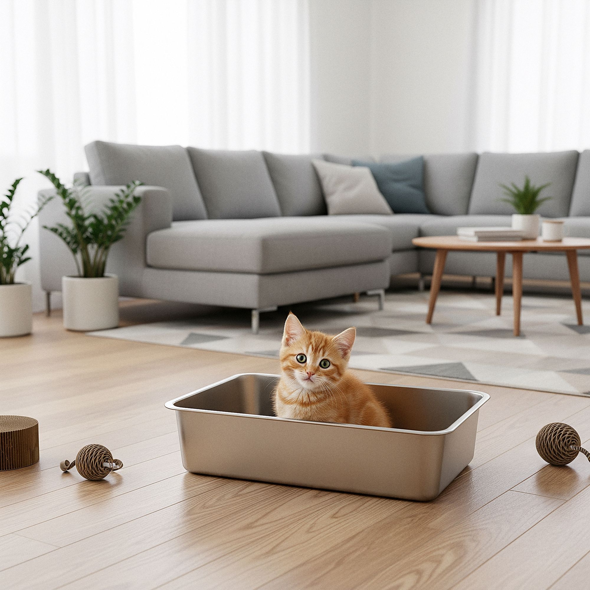 Katzentoilette Kitten Edelstahl (Neu!)