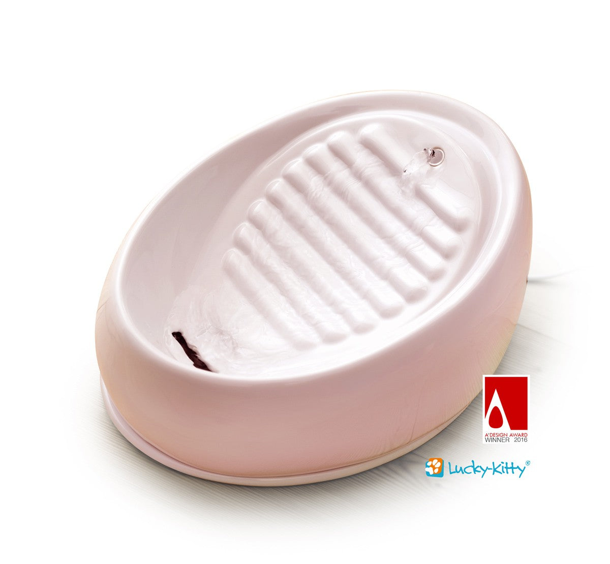 Cat Fountain Ceramic (Pink)