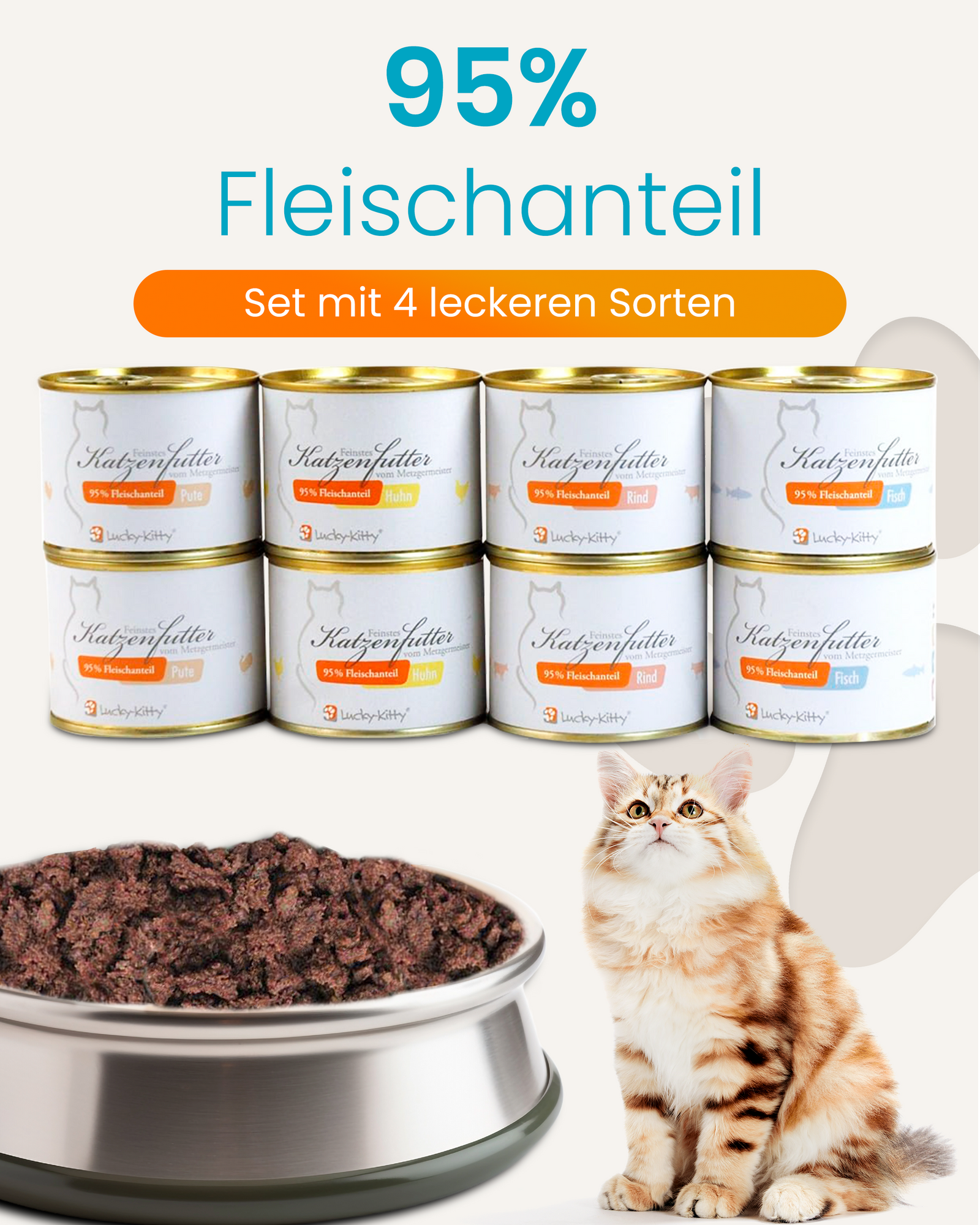 Cat Food Sample Set Premium Quality (8 x 200 grams = 1.6kg)