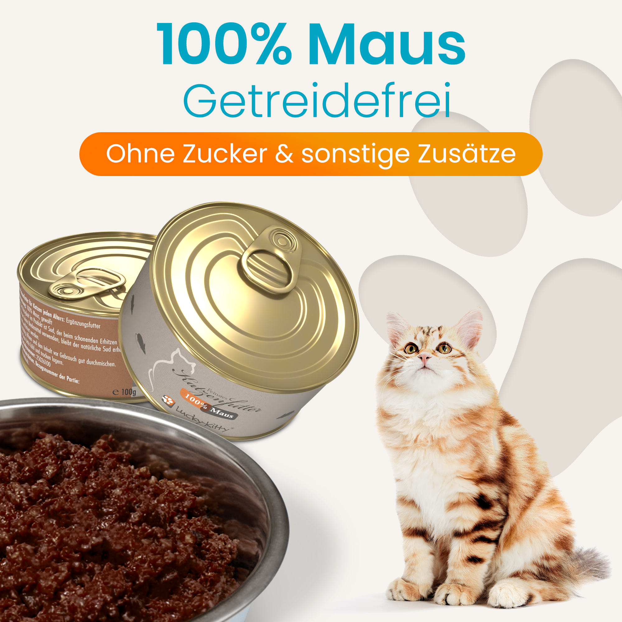 "Probier die Maus": Katzenfutter Maus Pur (10x100g) + Napf GRATIS