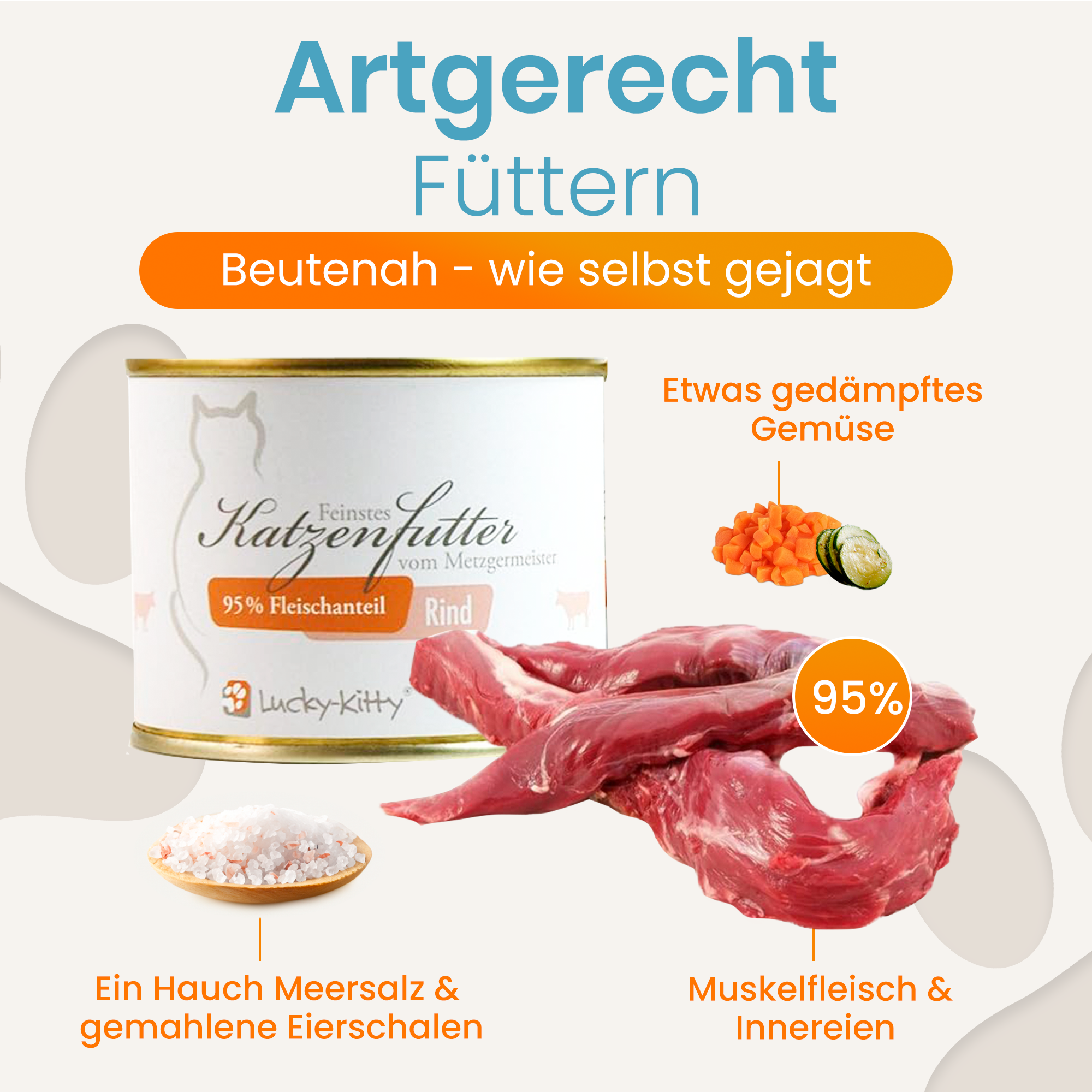 Katzenfutter Rind Premium-Qualität