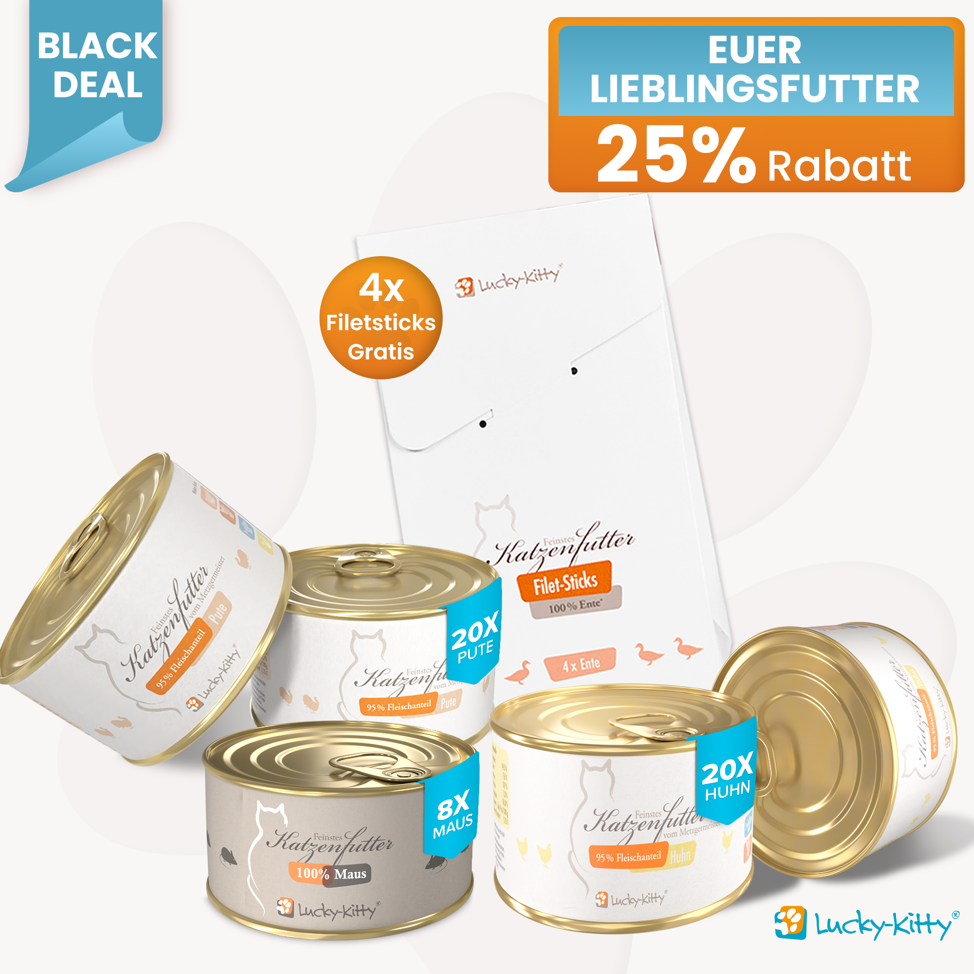 Euer Lieblingsfutter (20x Huhn + 20x Pute + 8x Maus)