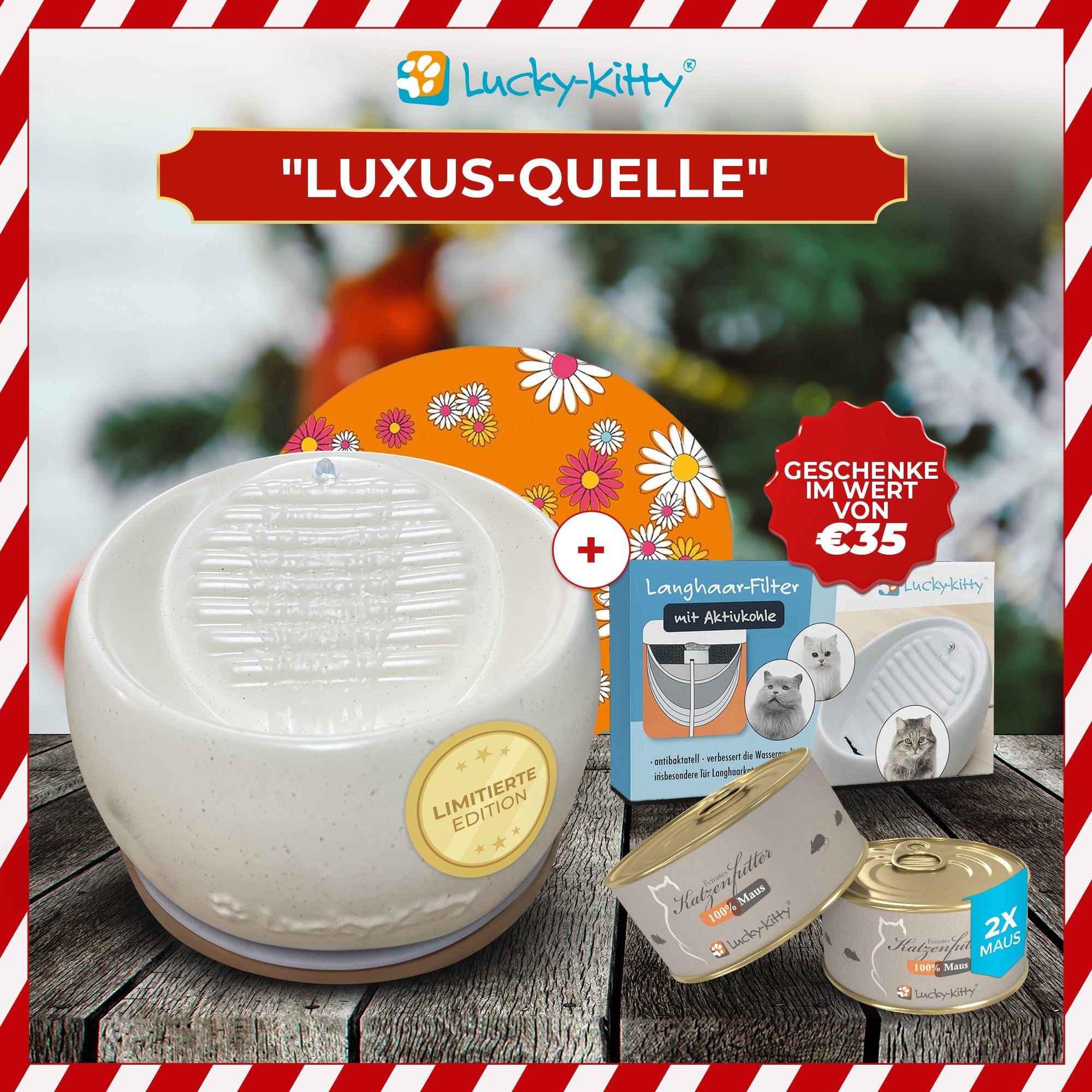 Luxus-Quelle (inkl. Gratis Filter, Matte & 2x Maus pur)