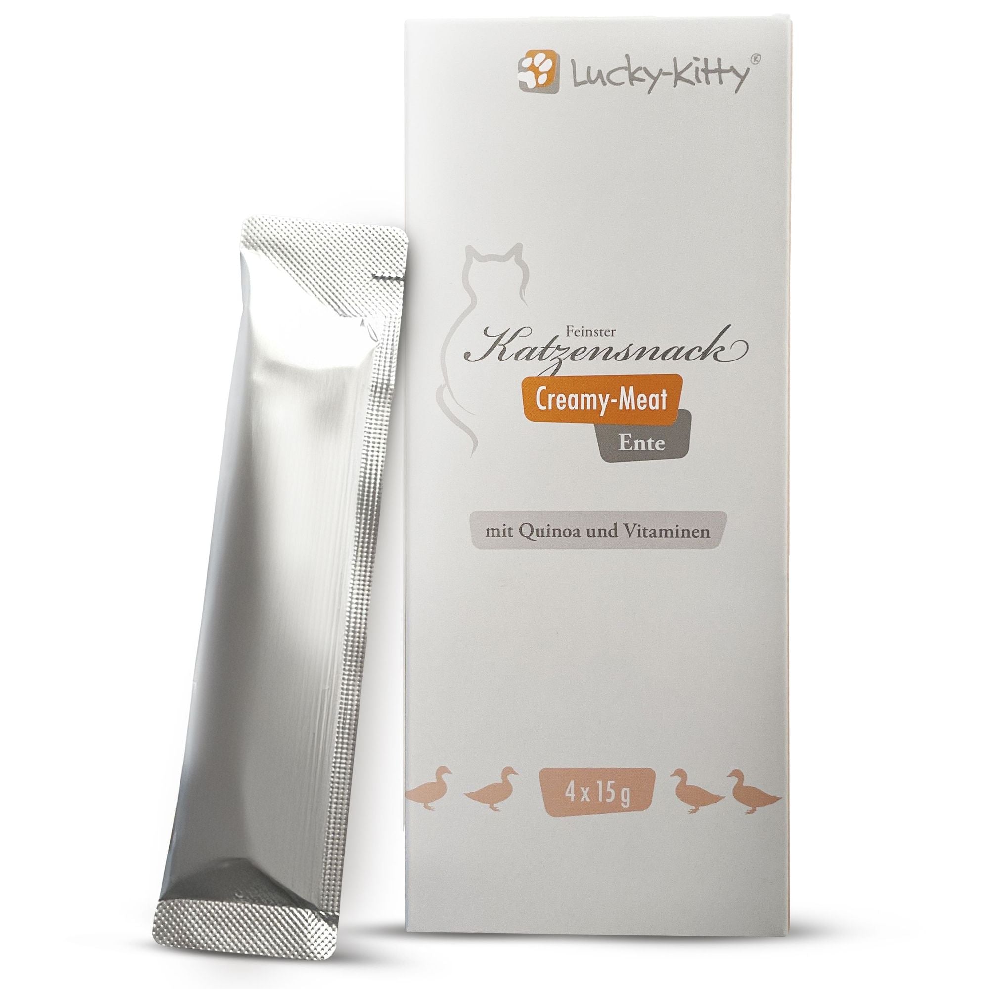 Cat food sample set (3x200g) + filet cream FREE