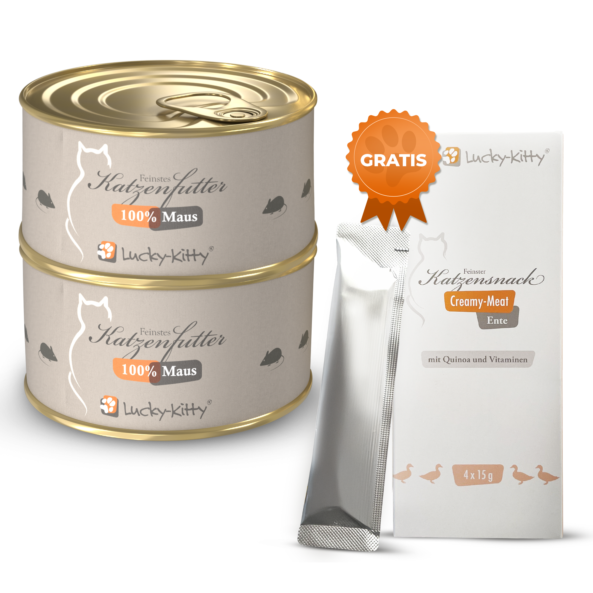 Maus Pur Probierset (2x100g) + Filet-Creme GRATIS