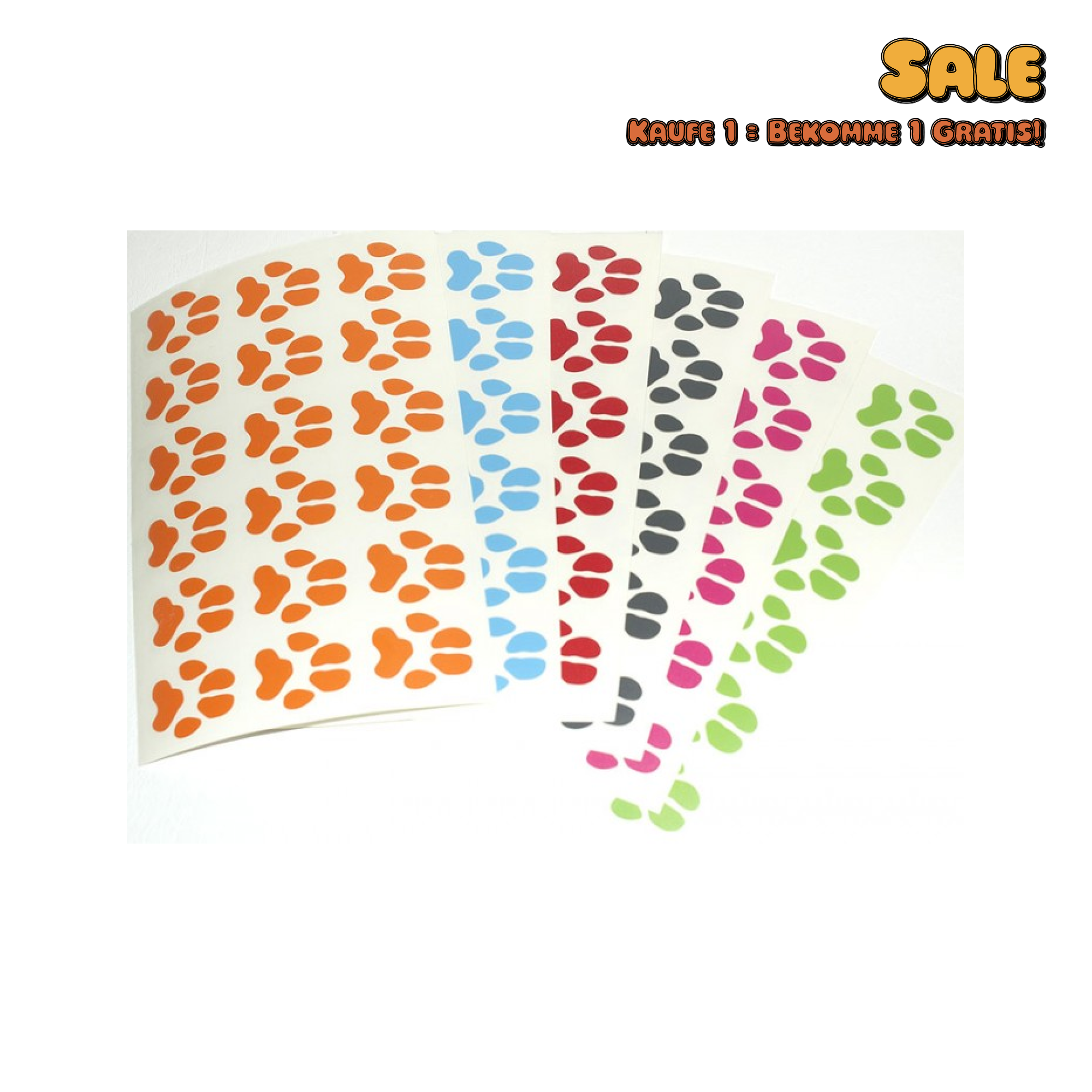 Cat Paw Stickers (18 pieces)