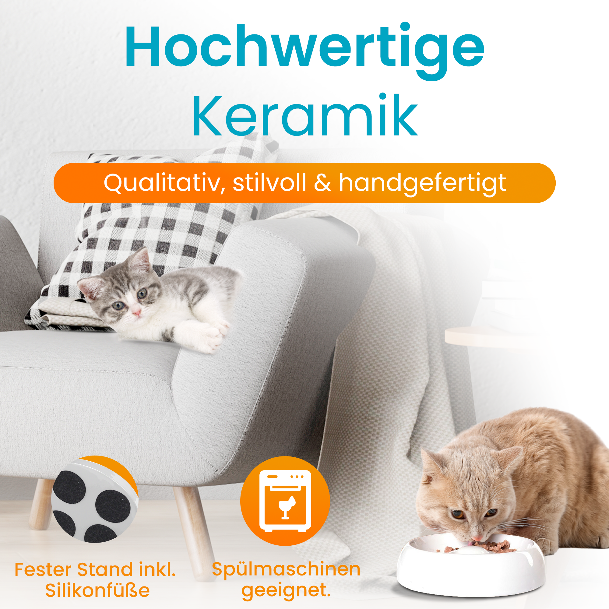 Katzennapf Keramik Premium-Qualität