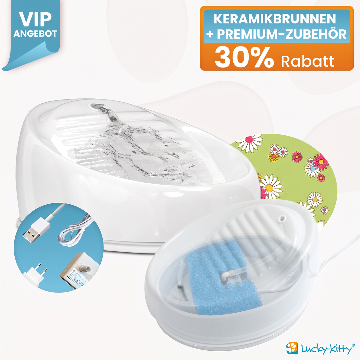 Nr. 1 Keramikbrunnen + Premium-Zubehör