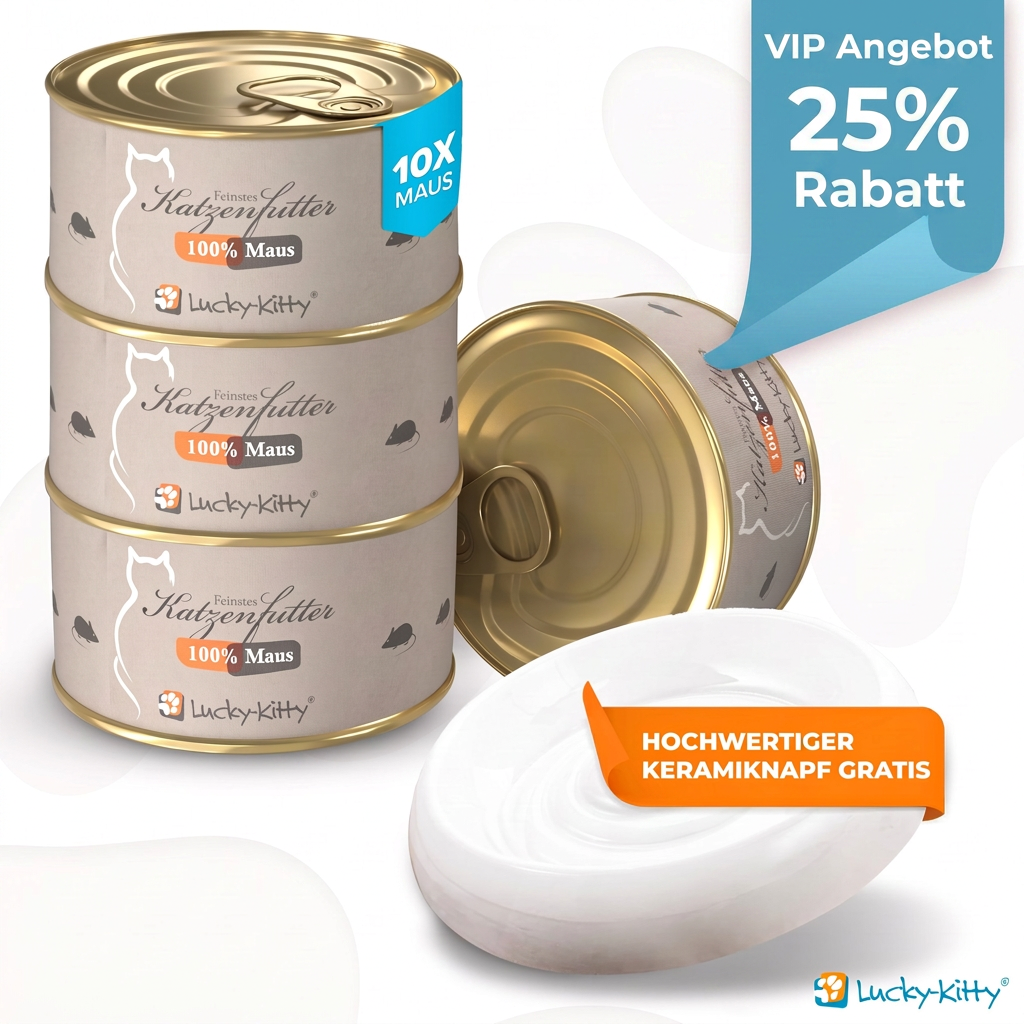 "Probier die Maus": Katzenfutter Maus Pur (10x100g) + Napf GRATIS