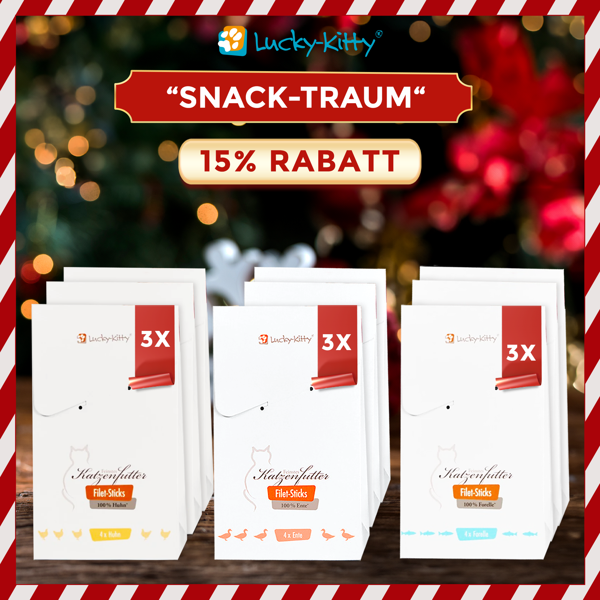 Geschenkset "Snack-Traum": 36 Premium-Filetsticks