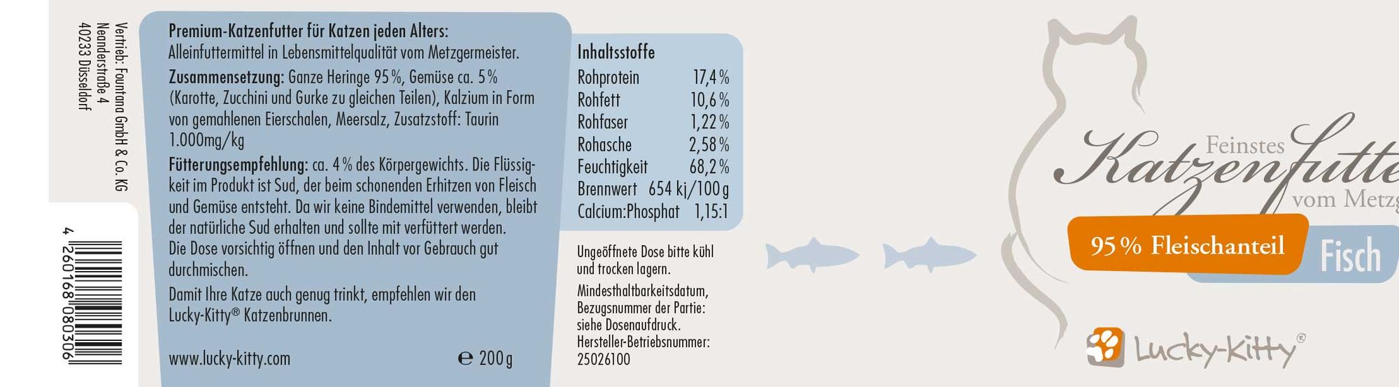 Katzenfutter Probeset Premium-Qualität (8 x 200 Gramm = 1,6kg)